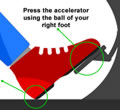 Tutorial for how to use the accelerator in an automatic car