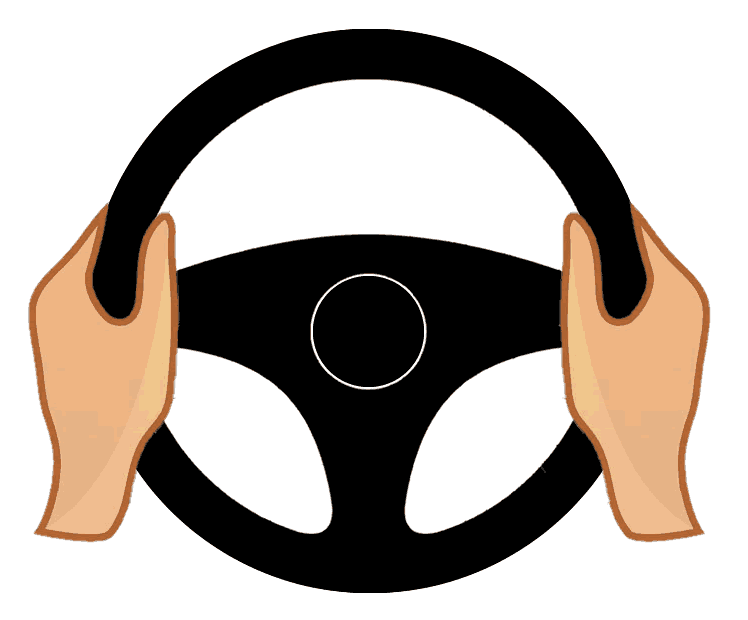 9 and 3 steering wheel hand position