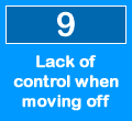 Number 9 of the top 10 driving test fails is a lack of control when moving off