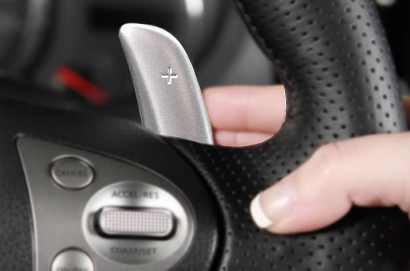 Manual option gear paddle shifter