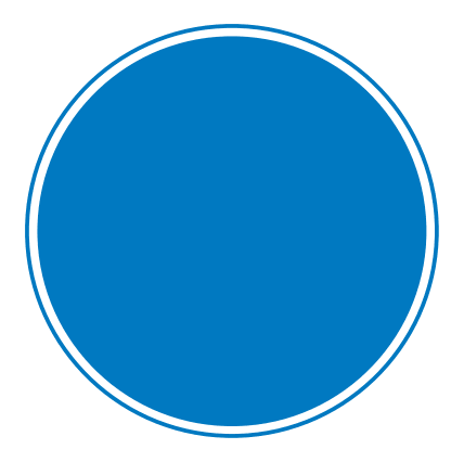 Blue circular sign