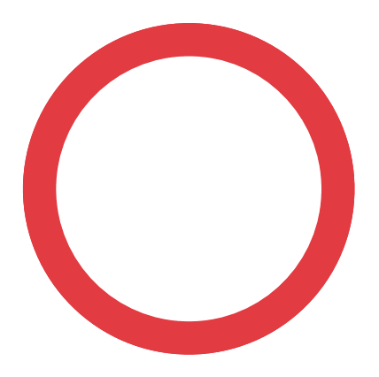 Circular sign with red ring