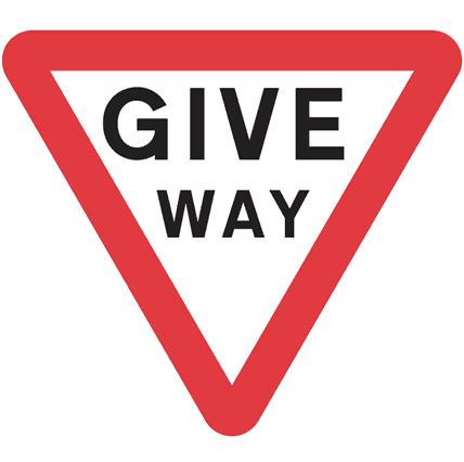 Give Way road sign