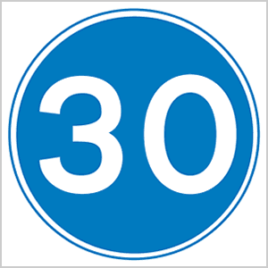 30 mph Minimum Speed Limit Sign