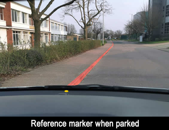How to park a car without hitting the kerb reference points
