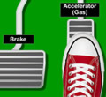 Explaining what the 'gas' pedal is along with gas pedal phrases for learning to drive