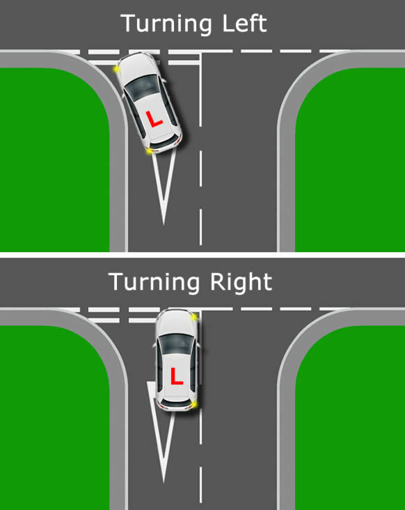 Stopping your car at a marked junction