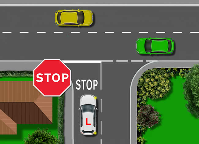 T-junction with Stop Lines