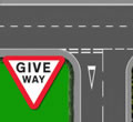 Give way T-junctions tutorial for learner drivers
