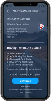 See available test routes for your test centre