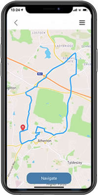 Preview the selected driving test route