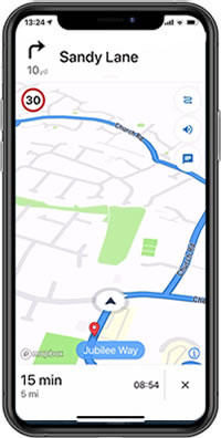 Driving Test Routes App features turn-by-turn navigation