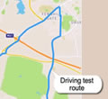 What are driving test routes explained
