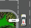 Correct Procedure for Making a Left Turn in a Automatic Car