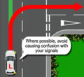 Use of signals when making a right turn tutorial