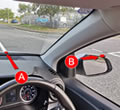 Car reference points for turning right learner driver tutorial